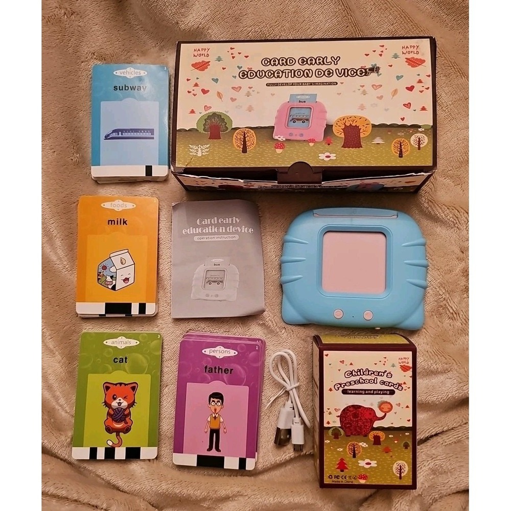 Happy World Early Education Electronic Device Pink for Preschool 224 Word Cards